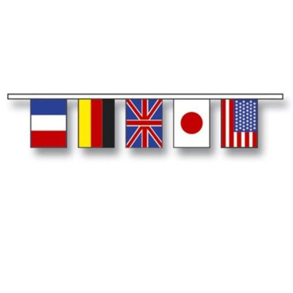 Internasjonal flaggline av stoff