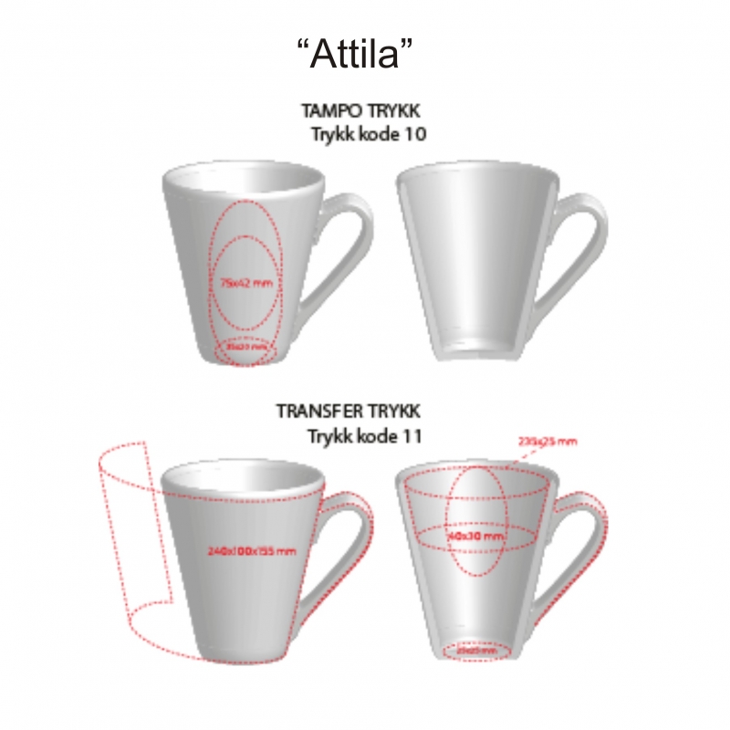 Krus «Attila» | Ahb kaffekrus Attila kaffekopp med trykk